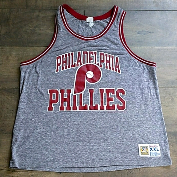 COPY - VTG MITCHELL & NESS COOPERSTOWN PHILLIES TANK XXL Tank Tops